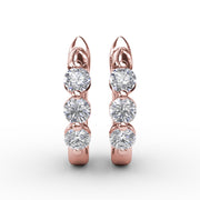 Empire Diamond Hoop Earrings