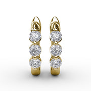Empire Diamond Hoop Earrings