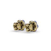 Magnolia Sapphire And Diamond Stud Earrings