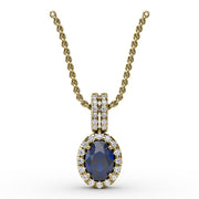 Sophisticated Sapphire and Diamond Pendant