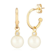 Pearl & Diamond Earrings