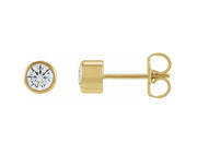 0.30ctw Diamond Bezel Stud Earrings