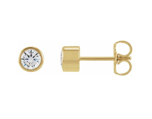 0.30ctw Diamond Bezel Stud Earrings