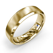 Sandblast Finish Bevel Edge Mens Band