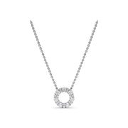 Shared Prong Diamond Circle Necklace