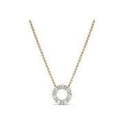 Shared Prong Diamond Circle Necklace