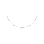 Five Stone Diamond Station Necklace