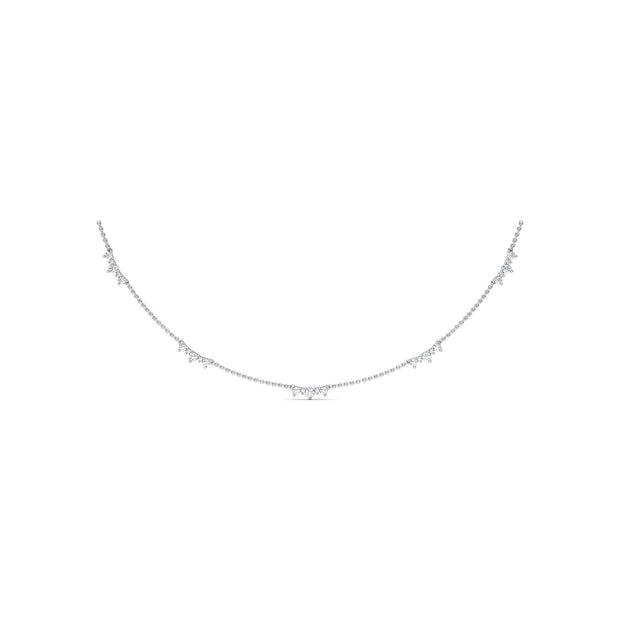 Five Stone Diamond Station Necklace