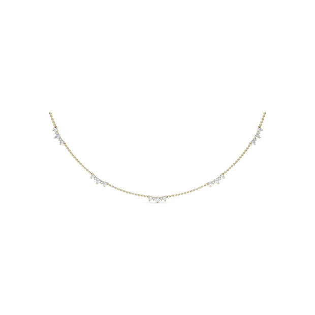 Five Stone Diamond Station Necklace