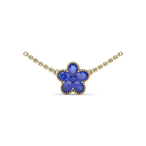 Sapphire Magnolia Necklace