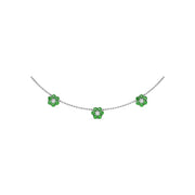 Magnolia Emerald and Diamond Necklace