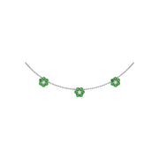Magnolia Emerald and Diamond Necklace