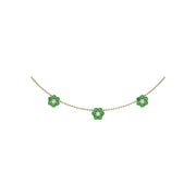 Magnolia Emerald and Diamond Necklace