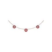 Magnolia Ruby and Diamond Necklace