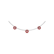 Magnolia Ruby and Diamond Necklace