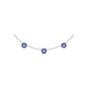 Magnolia Sapphire and Diamond Necklace