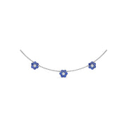 Magnolia Sapphire and Diamond Necklace