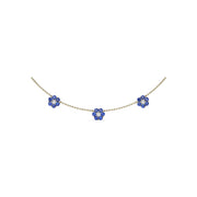 Magnolia Sapphire and Diamond Necklace