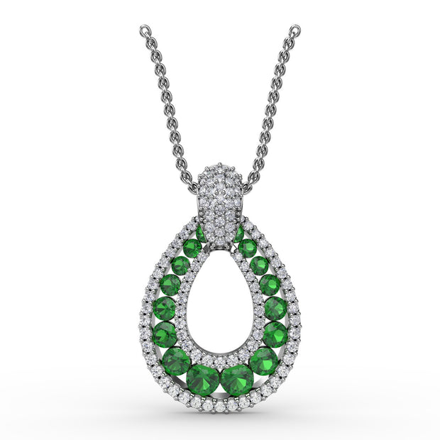 Steal The Spotlight Emerald and Diamond Pendant