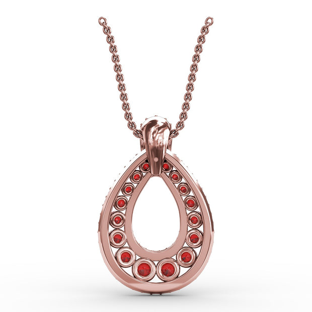 Steal The Spotlight Ruby and Diamond Pendant
