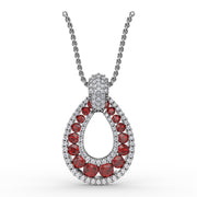 Steal The Spotlight Ruby and Diamond Pendant
