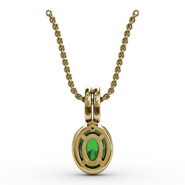 Sophisticated Emerald and Diamond Pendant
