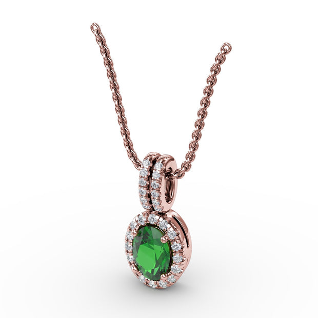 Sophisticated Emerald and Diamond Pendant