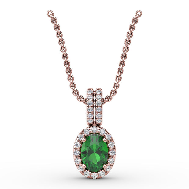 Sophisticated Emerald and Diamond Pendant