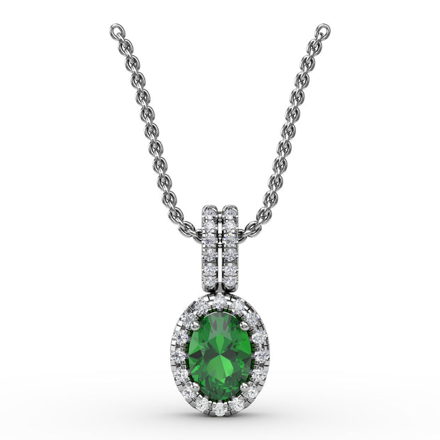 Sophisticated Emerald and Diamond Pendant