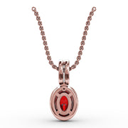 Sophisticated Ruby and Diamond Pendant