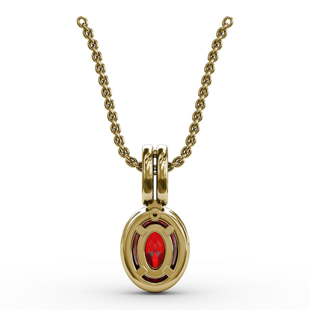 Sophisticated Ruby and Diamond Pendant
