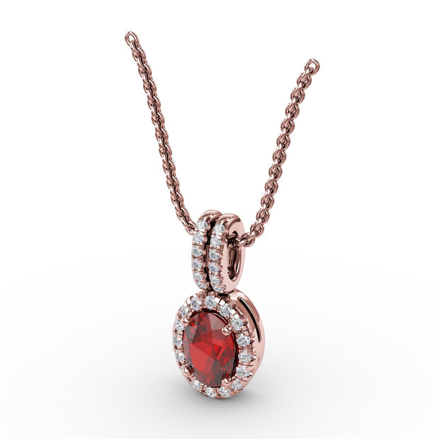 Sophisticated Ruby and Diamond Pendant