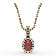 Sophisticated Ruby and Diamond Pendant