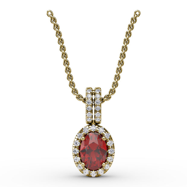 Sophisticated Ruby and Diamond Pendant