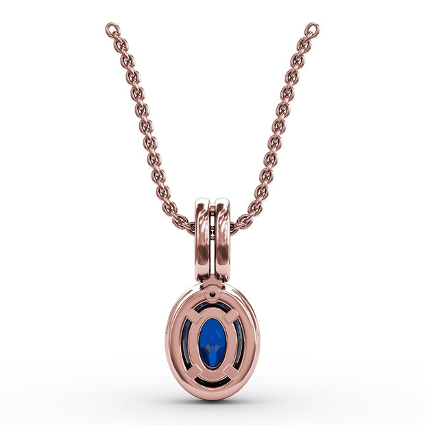 Sophisticated Sapphire and Diamond Pendant