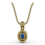 Sophisticated Sapphire and Diamond Pendant