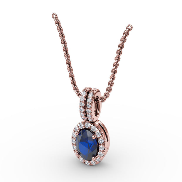 Sophisticated Sapphire and Diamond Pendant