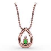 Tears of Love Emerald and Diamond Pendant