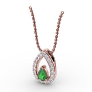 Tears of Love Emerald and Diamond Pendant