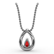 Tears of Love Ruby and Diamond Pendant