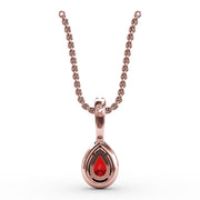 Statement Ruby and Diamond Pendant