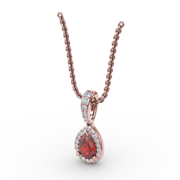 Statement Ruby and Diamond Pendant