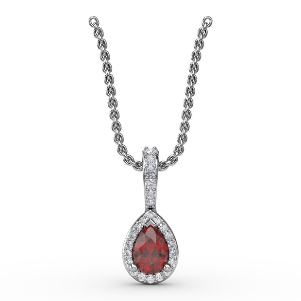 Statement Ruby and Diamond Pendant