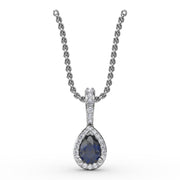 Statement Sapphire and Diamond Pendant