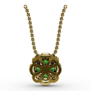 Love in Bloom Emerald and Diamond Pendant