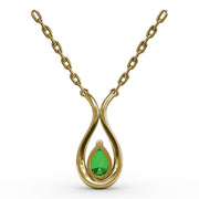 Feel The Love Emerald and Diamond Pendant