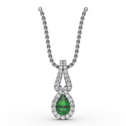 Make A Statement Emerald and Diamond Pendant