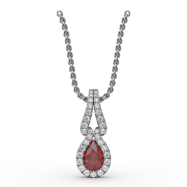 Make A Statement Ruby and Diamond Pendant