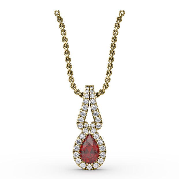 Make A Statement Ruby and Diamond Pendant