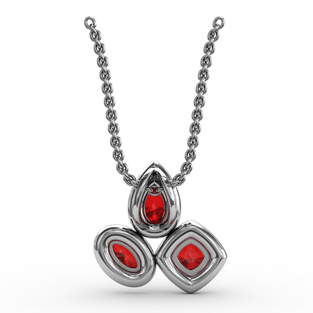 Never Dull Your Shine Ruby and Diamond Pendant
